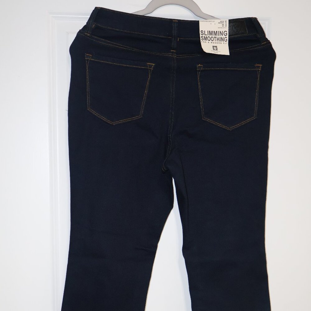 Anne Klein High Rise Bootcut Jeans Indigo Rinse 12P New - Picture 10 of 12
